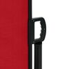 vidaXL Retractable Side Awning Red Polyester, Steel, Aluminum