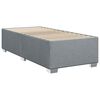 vidaXL Bed Frame Light grey 100% polyester, plywood, engineered wood