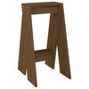vidaXL Stool Set of 2 Honey Brown Solid Pine Wood 15.7x15.7x29.5 in