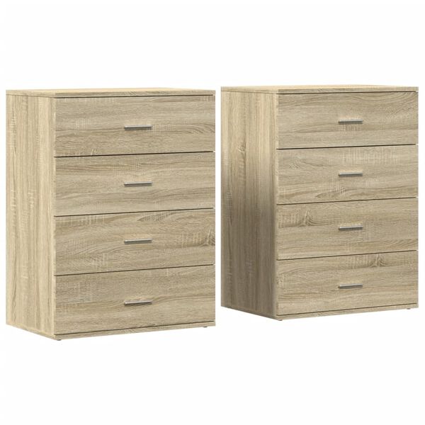 vidaXL Sideboard Sonoma Oak Engineered Wood 23.6x15.4x31.5 in Sideboard
