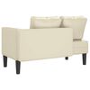 vidaXL Chaise Lounge with Cushions Cream Faux leather
