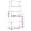 vidaXL Room Divider Bookcase Smoked Oak Engineered Wood