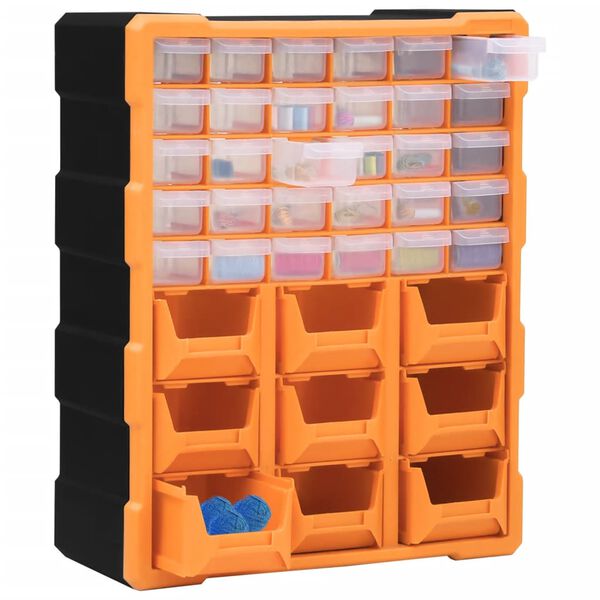 vidaXL Multi-drawer Organizer with 39 Drawers 15"x6.3"x18.5"