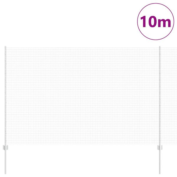 vidaXL Fence and Post Silver 4.92 x 32.81 ft Steel