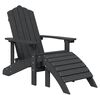 vidaXL Garden Chair Anthracite HDPE (High Density Polyethylene) Standard