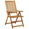vidaXL Garden Chair Set of 4 Natural Wood Solid Acacia Wood Medium