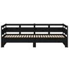 vidaXL Pull-out Day Bed Black Solid pine wood Full