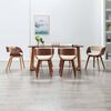 vidaXL Dining Chairs 6 pcs Cream Bent Wood and Faux Leather