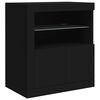 vidaXL Sideboard Black Engineered wood, Glass Large Sideboard