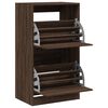 vidaXL Shoe Cabinet Brown Oak Engineered Wood Tall Shoe Cabinet