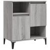 vidaXL Sideboard Grey Sonoma Engineered Wood, Metal Medium Sideboard