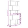 vidaXL Room Divider Bookcase Grey Sonoma Engineered Wood Large