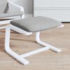 vidaXL Footstool Light grey, white