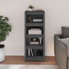 vidaXL Book Cabinet Grey Solid Pine Wood Medium Book Cabinet