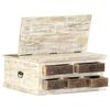 vidaXL Coffee Table White Solid mango wood 26.8 in Coffee Table Square