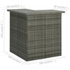 vidaXL Garden Bar Set Grey Poly rattan, powder-coated steel, 100% polyester