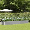 vidaXL Planter Light Grey 157.48 x 31.50 x 17.72 in Steel