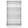 vidaXL Book Cabinet High gloss white Engineered wood Medium Book Cabinet