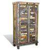 vidaXL Bookshelf Multicolor Reclaimed solid wood with iron handles Medium