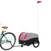 vidaXL Bike Trailer Black and Red 66.1 lb Iron