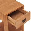 vidaXL Beside Cabinet Natural Teak Solid Teak Wood 13.8x13.8x19.7 in