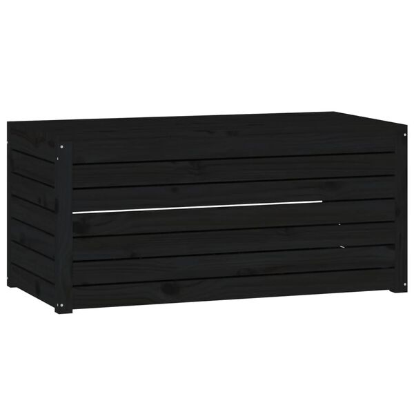 vidaXL Garden Box Black Solid pine wood 39.8 in x 19.9 in x 18.3 in