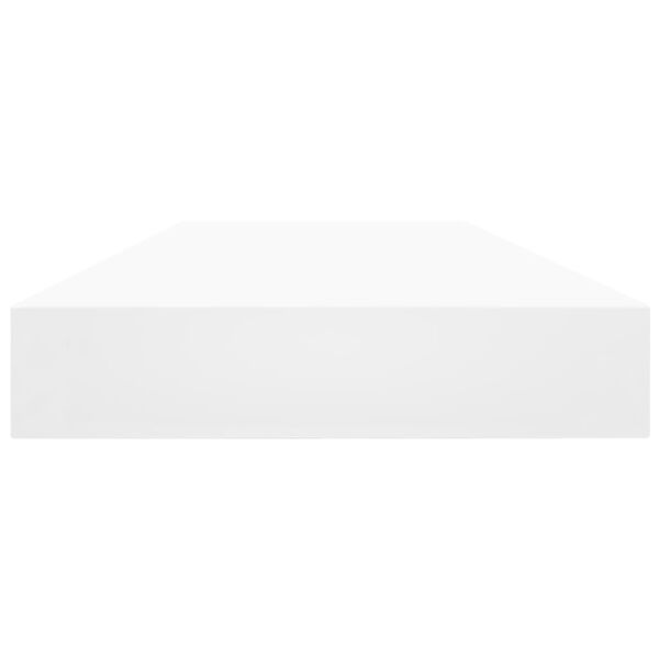 vidaXL Shelf Set of 8 White Engineered Wood 39.4 x 3.9 x 0.6 in.