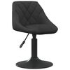 vidaXL Swivel Dining Chair Set of 2 Black Velvet, Steel Standard