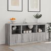 vidaXL Sideboard Grey Sonoma Engineered wood, Glass Large Sideboard