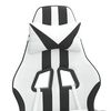 vidaXL Gaming Chair White and Black Faux Leather