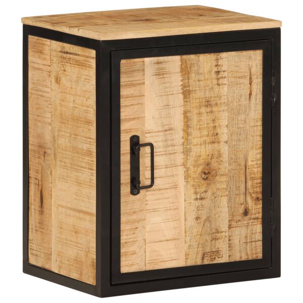 vidaXL Bathroom Cabinet Natural mango wood and black