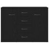 vidaXL Sideboard Black Oak 34.6x11.8x25.2" Engineered Wood