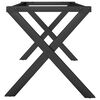vidaXL Coffee Table Legs X-Frame 31.5"x15.7"x16.9" Steel