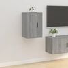 vidaXL Wall Mounted TV Cabinet Set of 2 Grey Sonoma Engineered wood