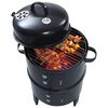 vidaXL 3-in-1 Charcoal Smoker BBQ Grill 15.7"x31.4"