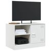 vidaXL TV Cabinet White Cold-rolled steel 26.4x15.4x17.3 in TV Cabinet