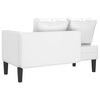 vidaXL Chaise Lounge with Cushions White Faux leather
