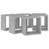vidaXL Cube Shelf Set of 6 Concrete grey Engineered wood