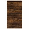 vidaXL Tall Shoe Cabinet Smoked Oak Engineered Wood Tall