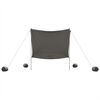 vidaXL Beach Canopy with Sand Anchors Grey 84.3x92.9"