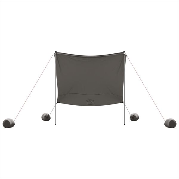 vidaXL Beach Canopy with Sand Anchors Grey 84.3x92.9"