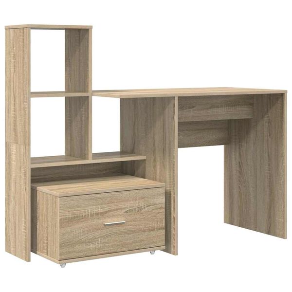 vidaXL Desk Sonoma Oak 51.77 x 19.69 x 41.93 in Engineered Wood