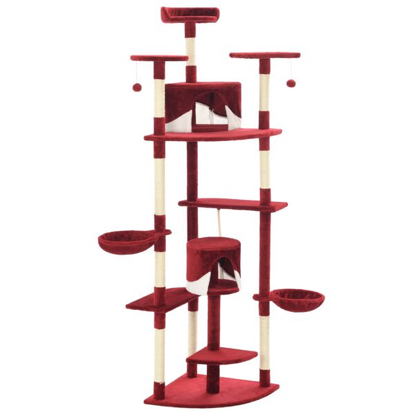 vidaXL Cat Tree Red and White