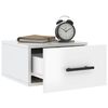vidaXL Wall-mounted Bedside Cabinet Set of 2 High gloss white