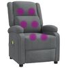 vidaXL Massage Recliner Dark Gray Fabric