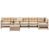 vidaXL Garden Sofa Set Natural Wood Solid Pine Wood Large
