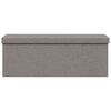 vidaXL Storage Bench Light Grey Faux linen (100% polyester), engineered wood