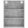 vidaXL Highboard Concrete grey Engineered wood, metal Tall Highboard
