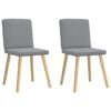 vidaXL Dining Chair Set of 2 Light Grey