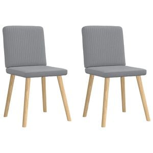vidaXL Dining Chair Set of 2 Light Grey